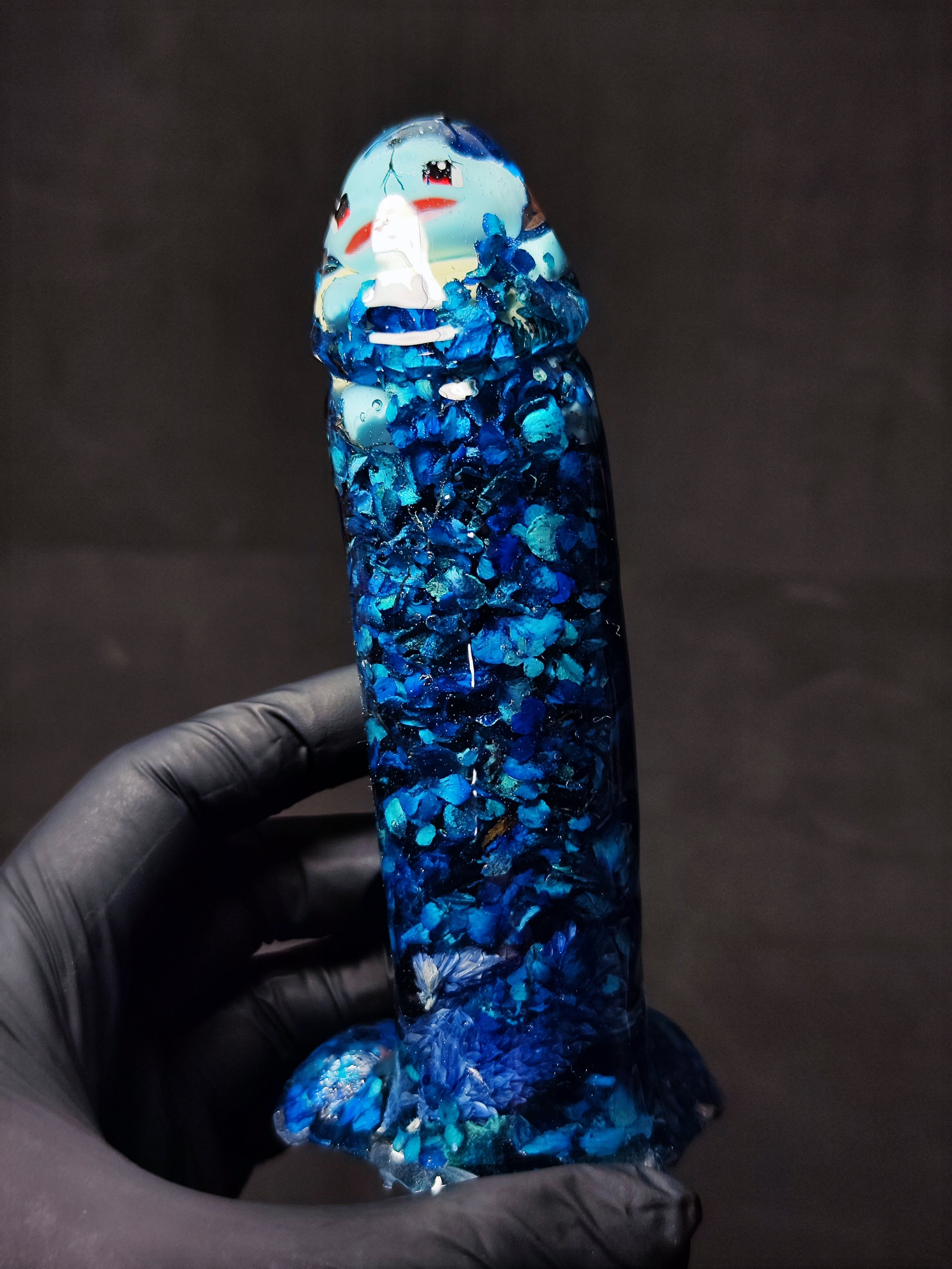 💦Anime animals and blue lilac flowers(16cm|6.3in|free shipping)