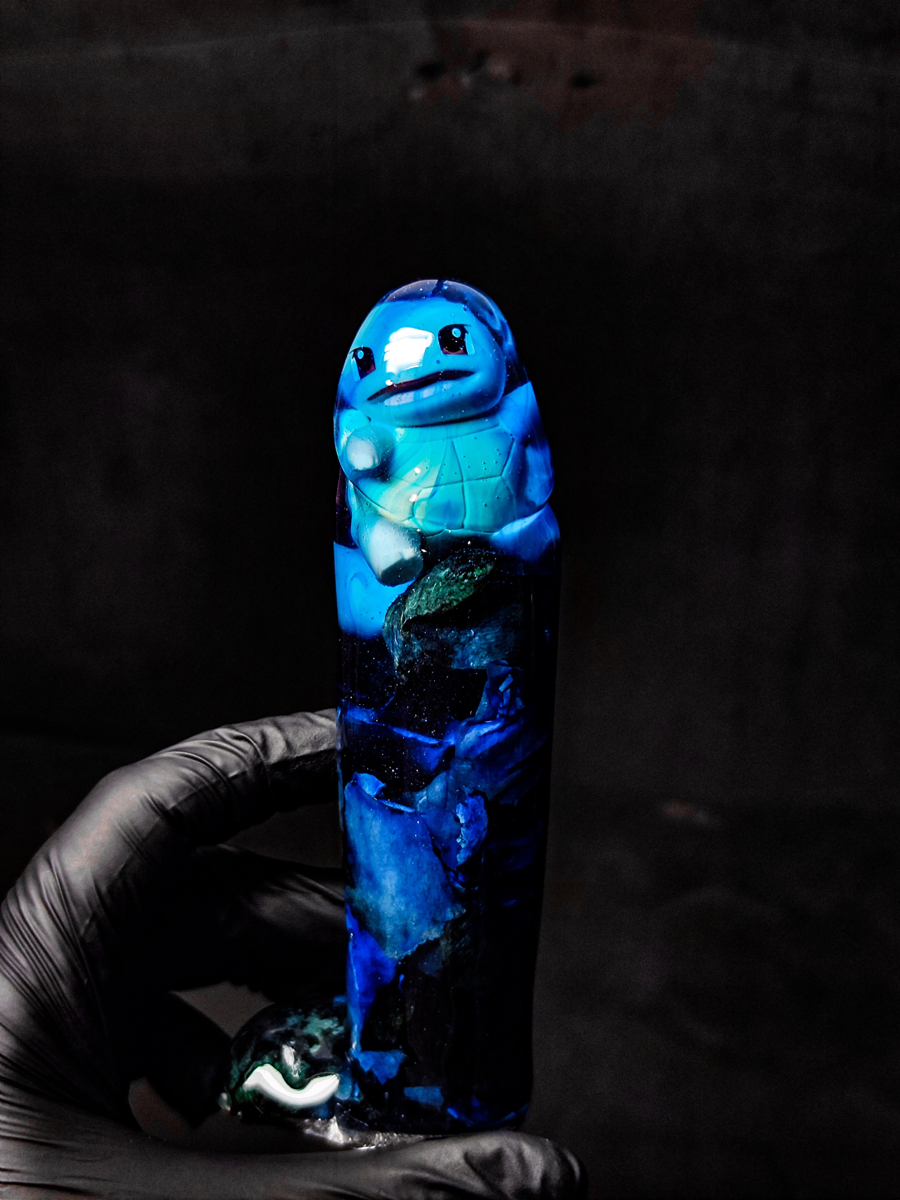 💦Aquatic animal with blue rose petals(16cm|6.3in|free shipping)
