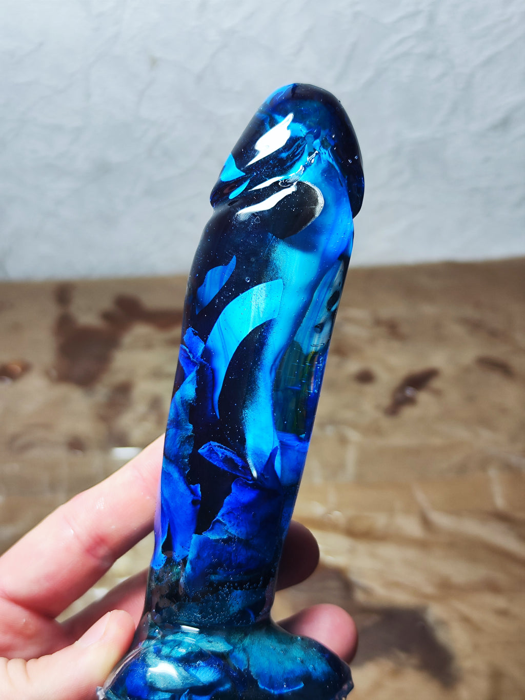 🫍Orca with blue rose petals(16cm|6.3in|free shipping)