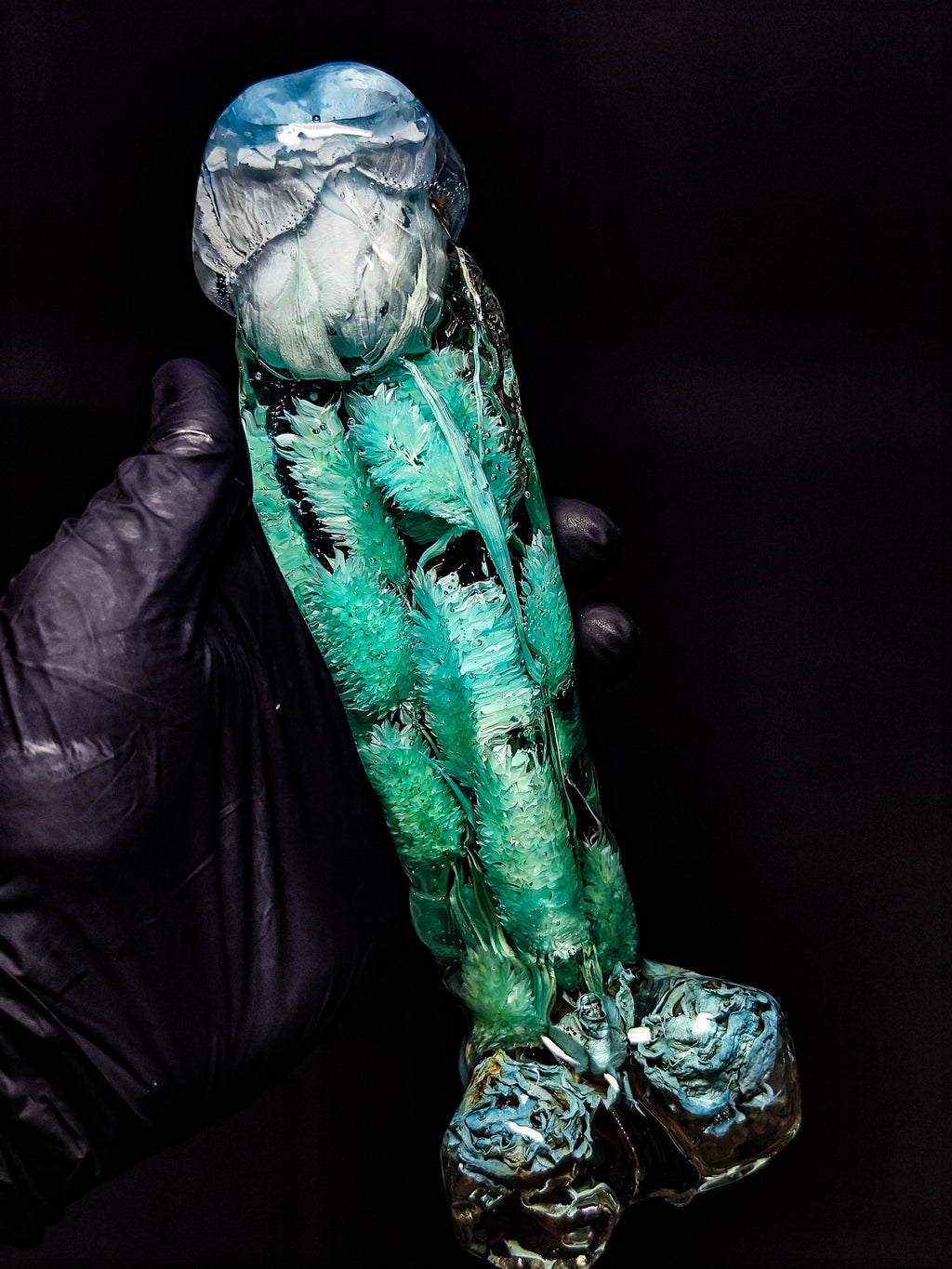 Blue rose 22cm✨Decor figure resin epoxy 🌹