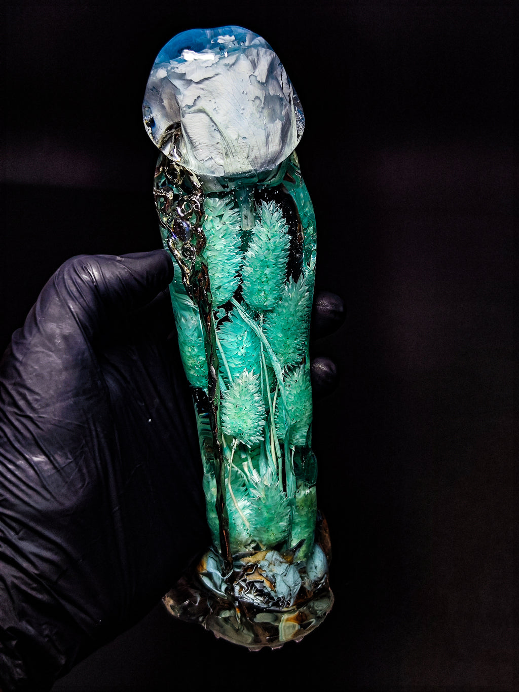 Blue rose 22cm✨Decor figure resin epoxy 🌹