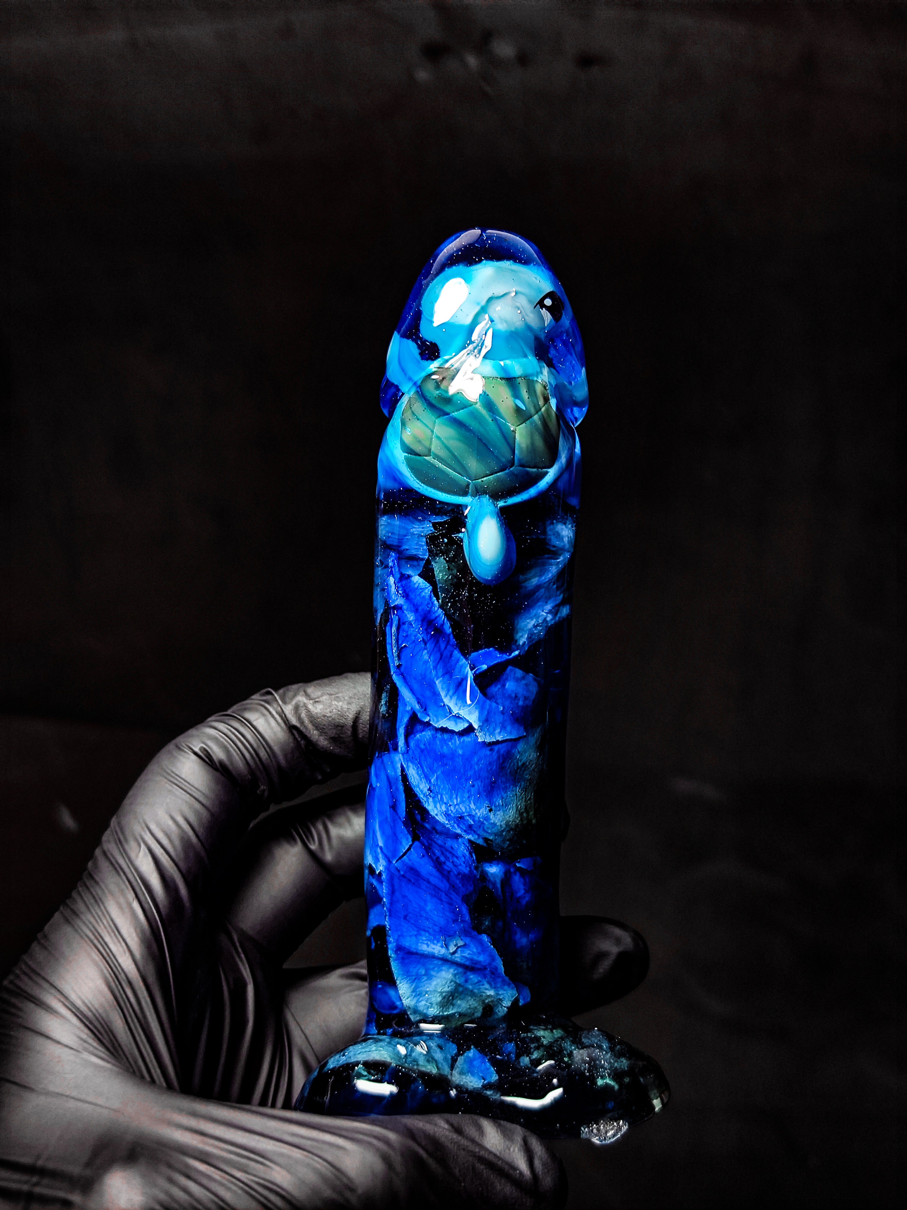 💦Aquatic animal with blue rose petals(16cm|6.3in|free shipping)