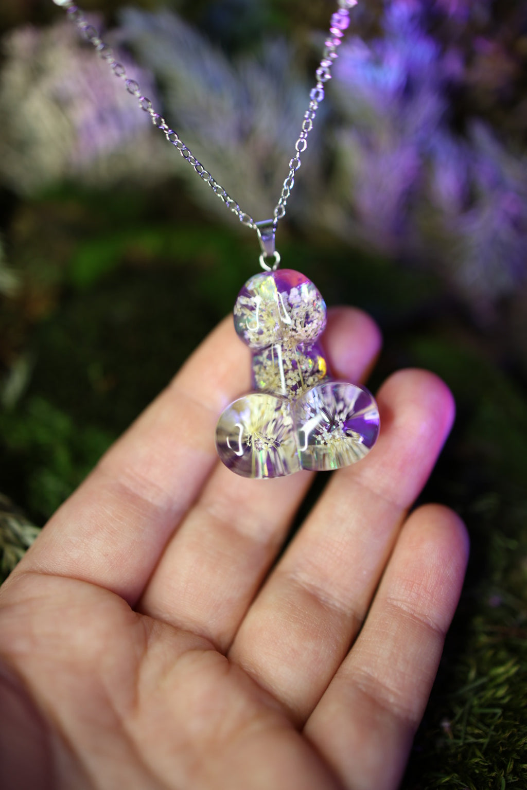 🤍💜Pendant 1.4in|3.6cm with Dreaming or carrot blossom (free shipping)
