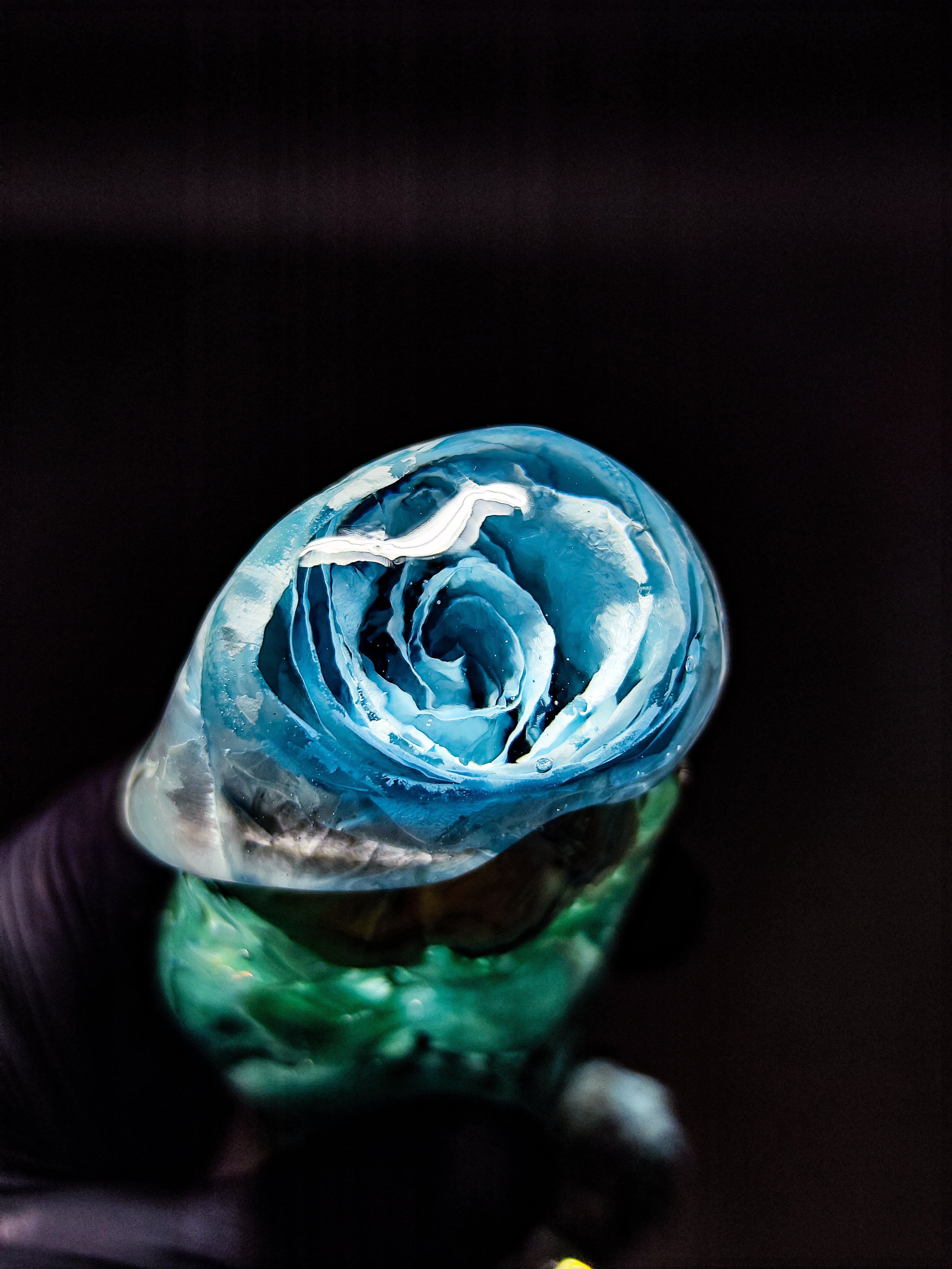 Blue rose 22cm✨Decor figure resin epoxy 🌹