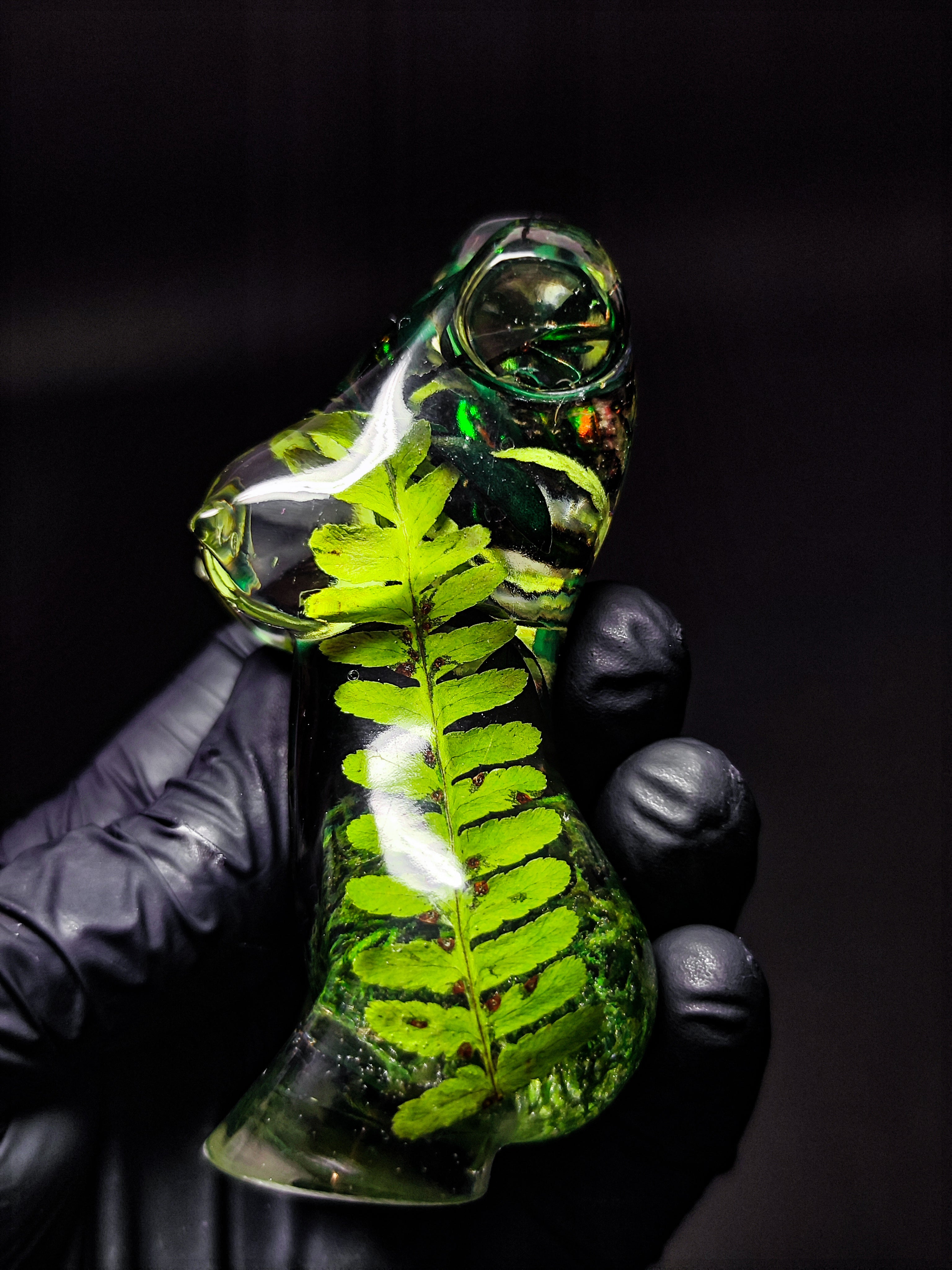 🌿9 cm figurine with fern, moss, beetles, forest theme🐝🪲