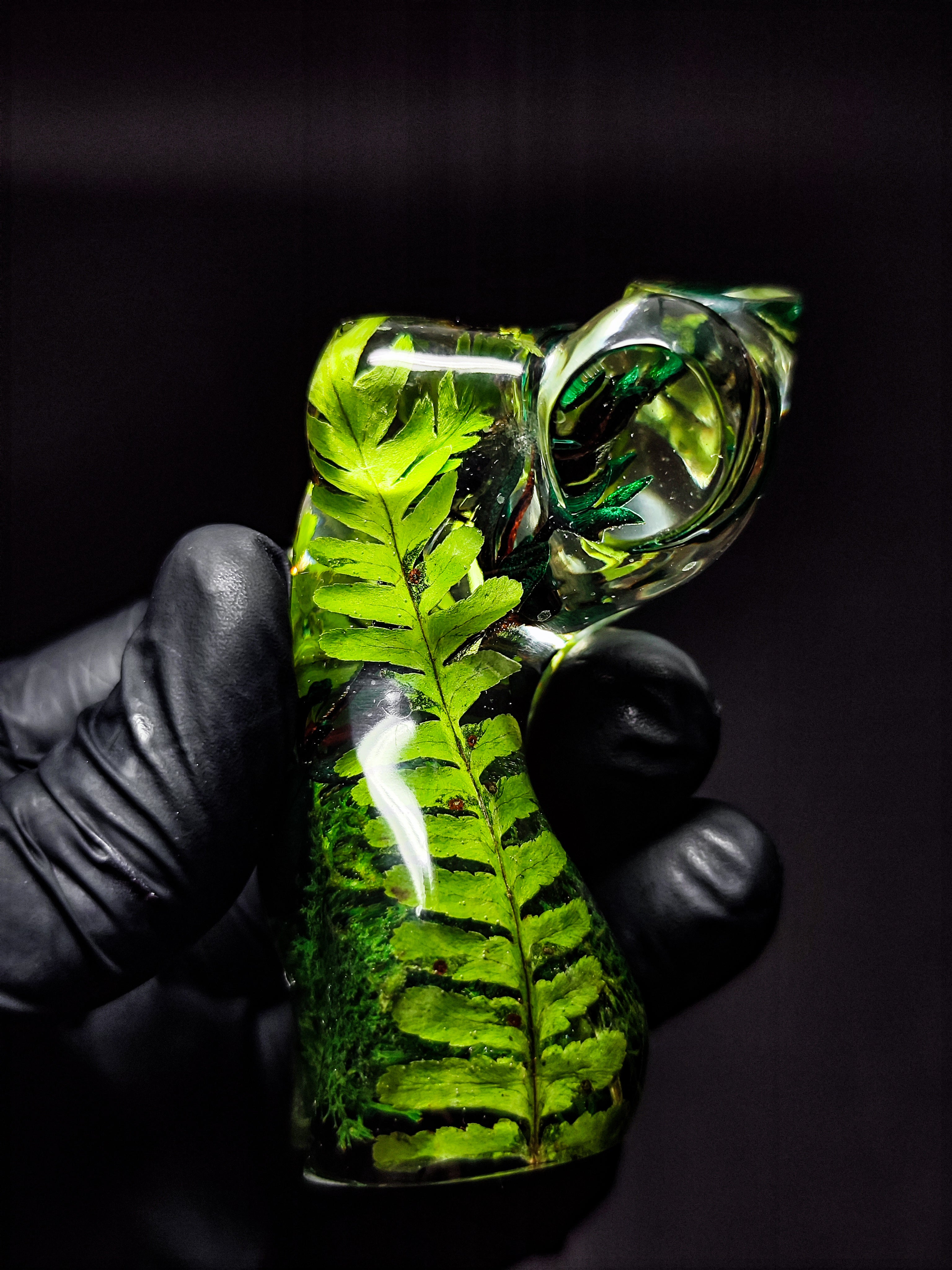 🌿9 cm figurine with fern, moss, beetles, forest theme🐝🪲