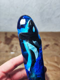 🫍Orca with blue rose petals(16cm|6.3in|free shipping)