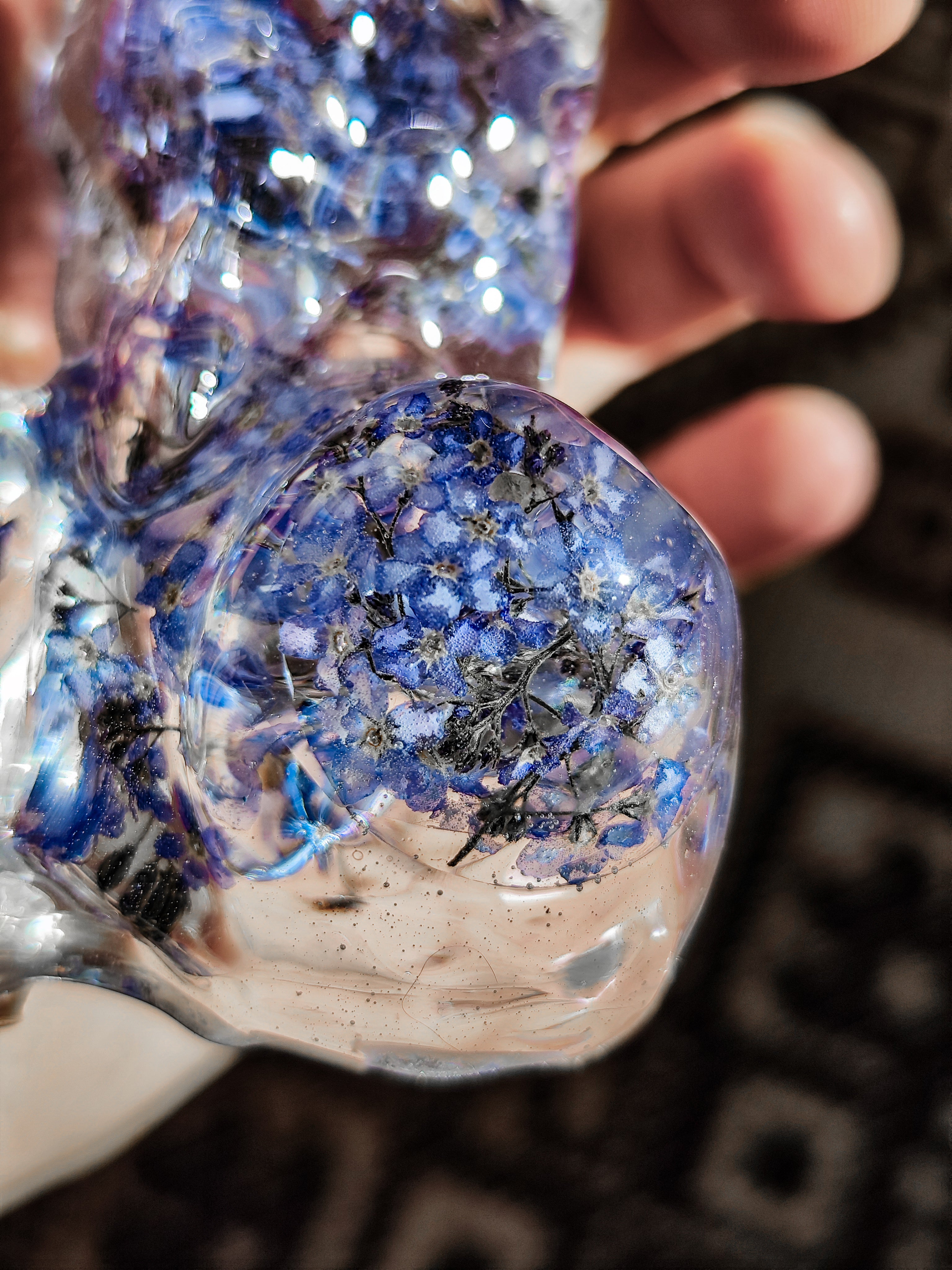 💙 Handmade Epoxy Resin Sculpture Decor – “Forget-Me-Not” 22cm (adults Only)