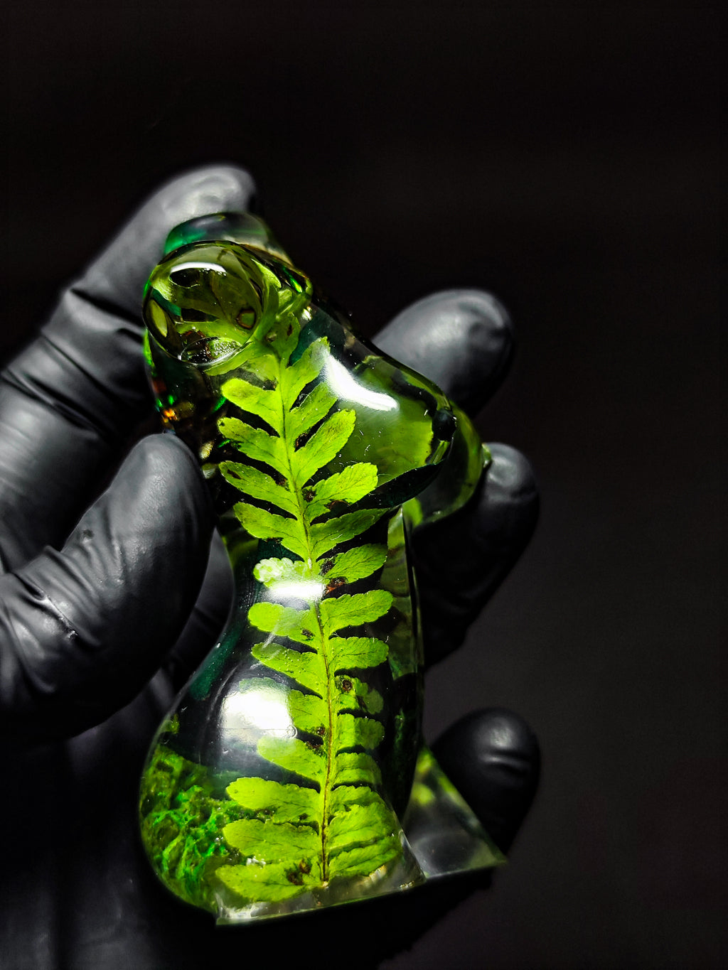 🌿9 cm figurine with fern, moss, beetles, forest theme🐝🪲