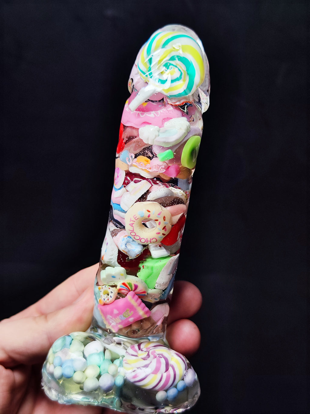 🍬 Handmade Decor Epoxy Resin Sculpture with Candy (16cm|6.3in|free shipping)