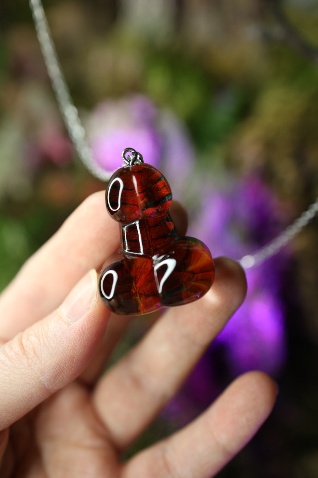 ❤️Pendant 1.4in|3.6cm with Red fern (free shipping)