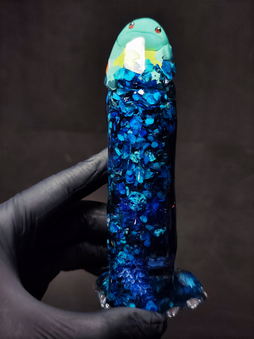 💦Anime animals and blue lilac flowers(16cm|6.3in|free shipping)