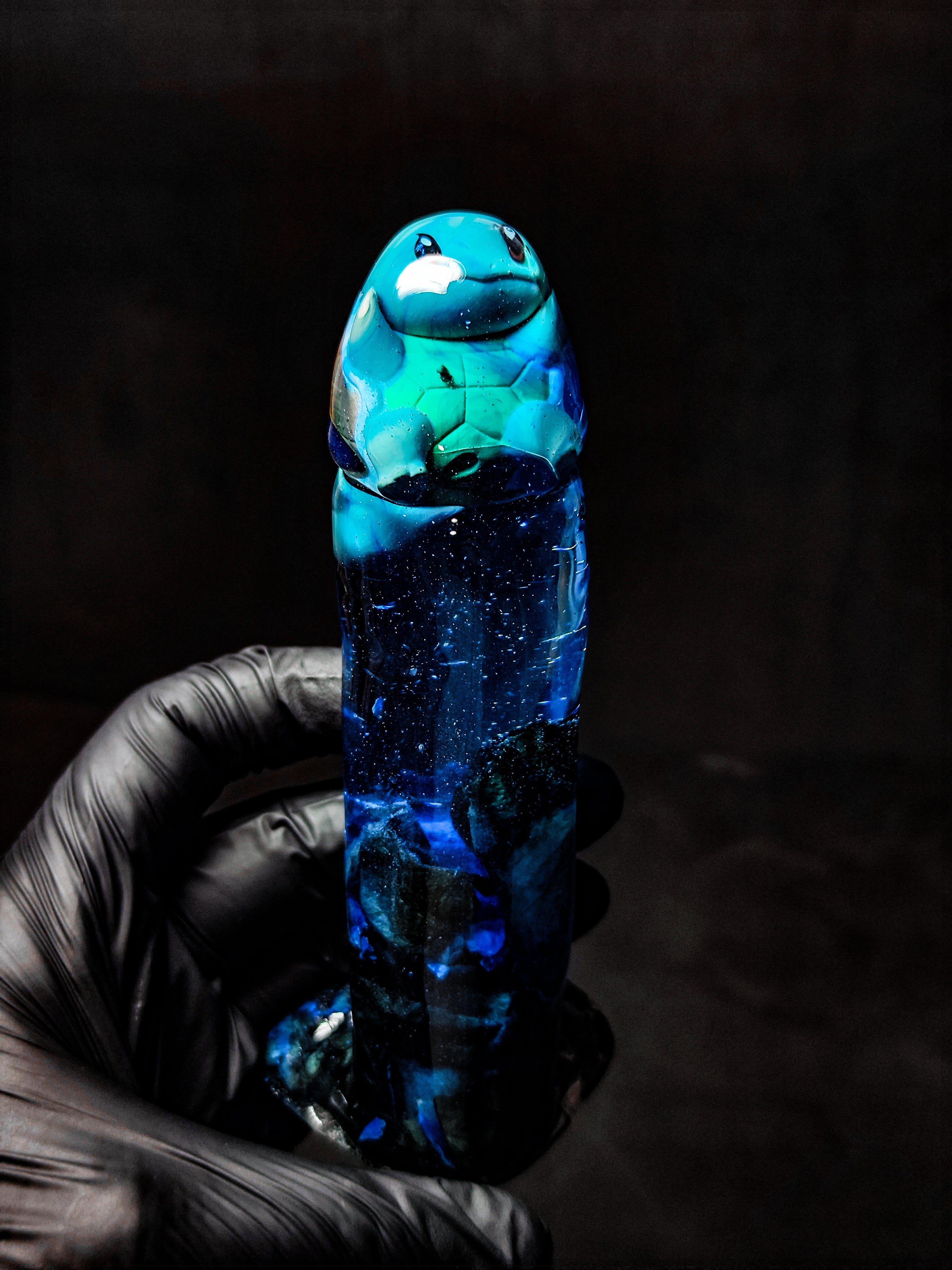 💦Aquatic animal with blue rose petals(16cm|6.3in|free shipping)