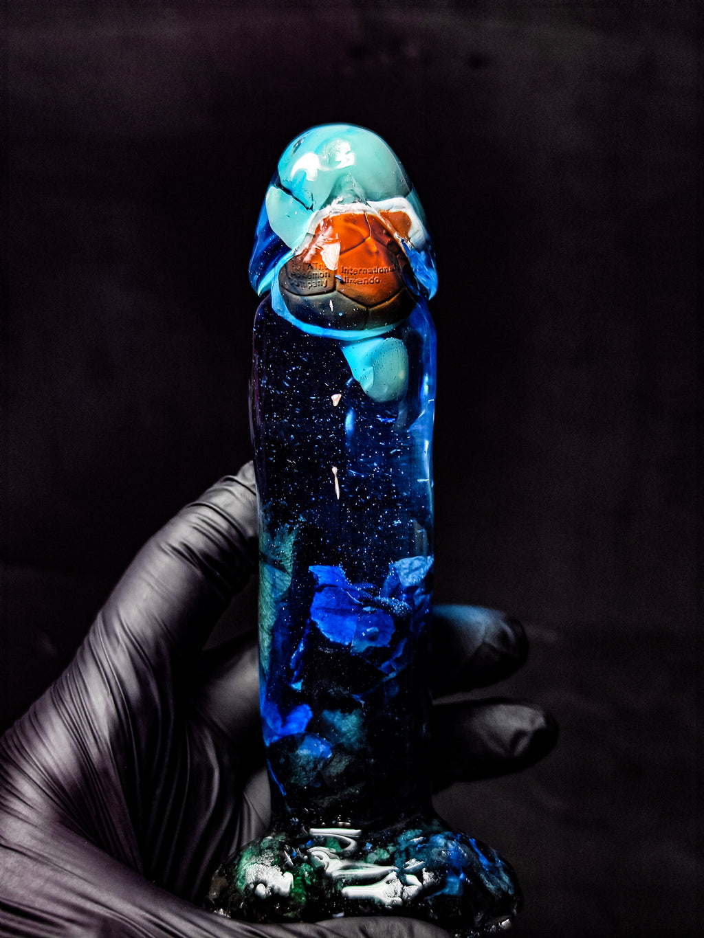 💦Aquatic animal with blue rose petals(16cm|6.3in|free shipping)