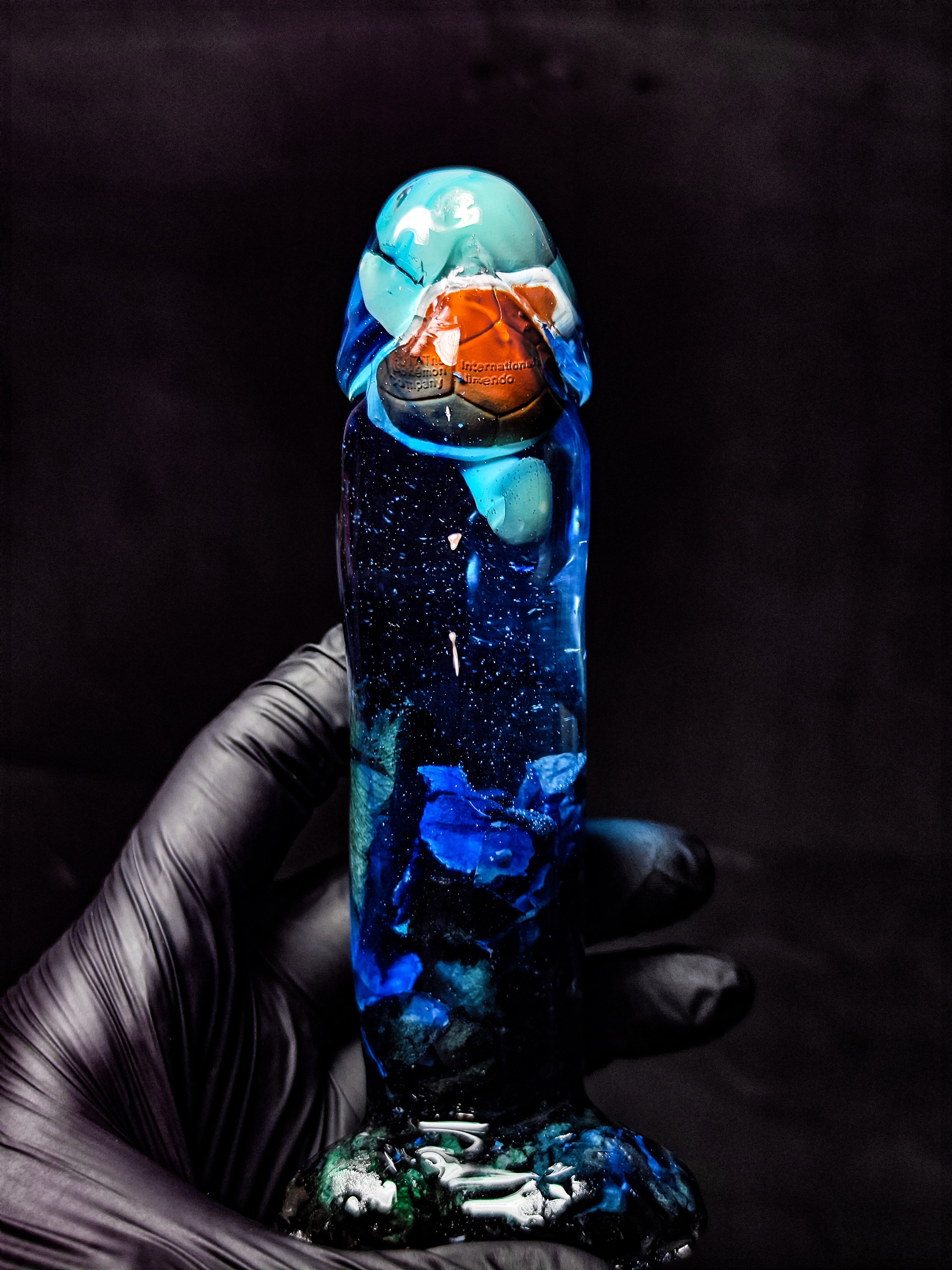 💦Aquatic animal with blue rose petals(16cm|6.3in|free shipping)