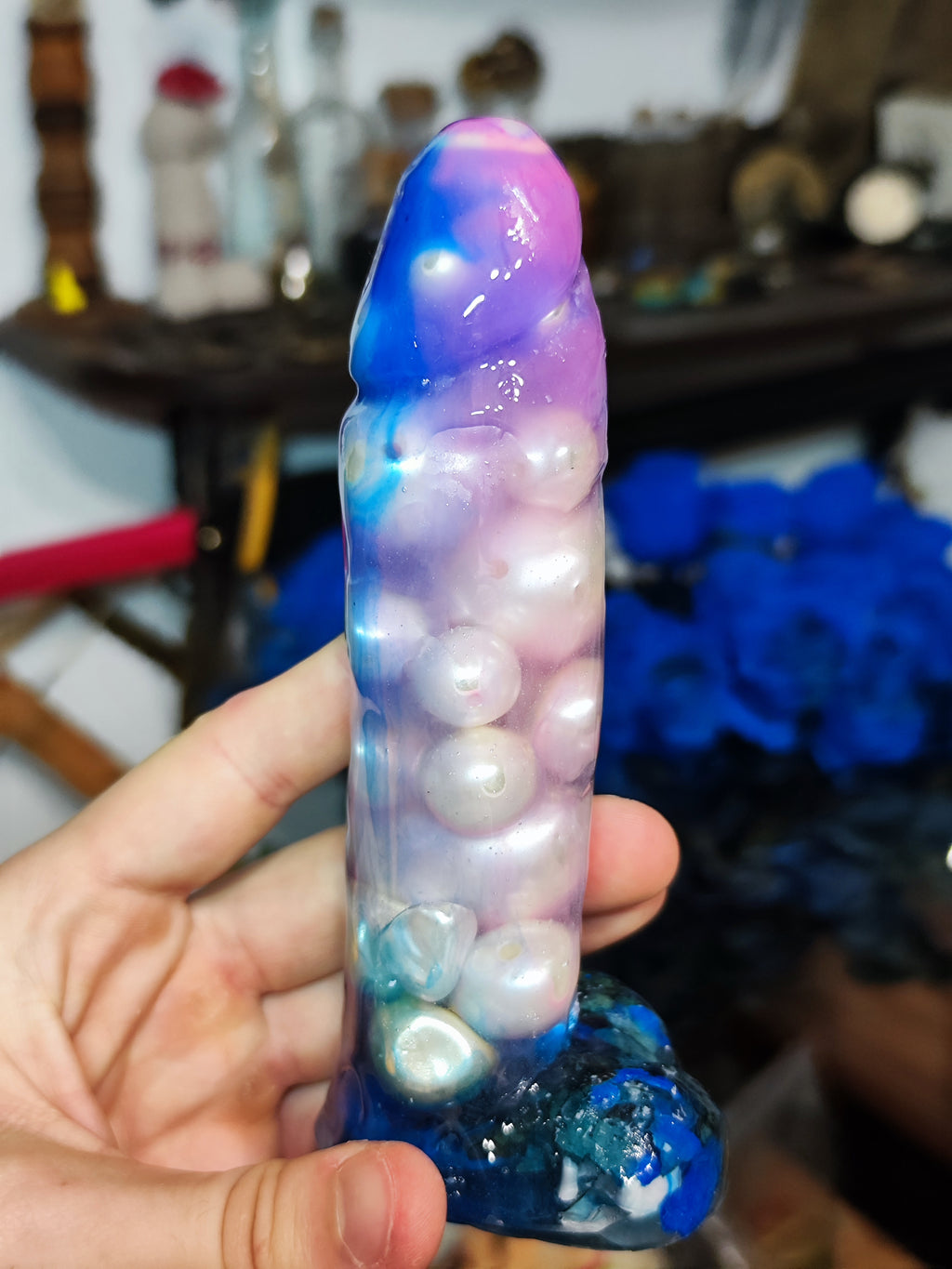 🤍Pearls and ink that glow in the dark(16cm|6.3in|free shipping)