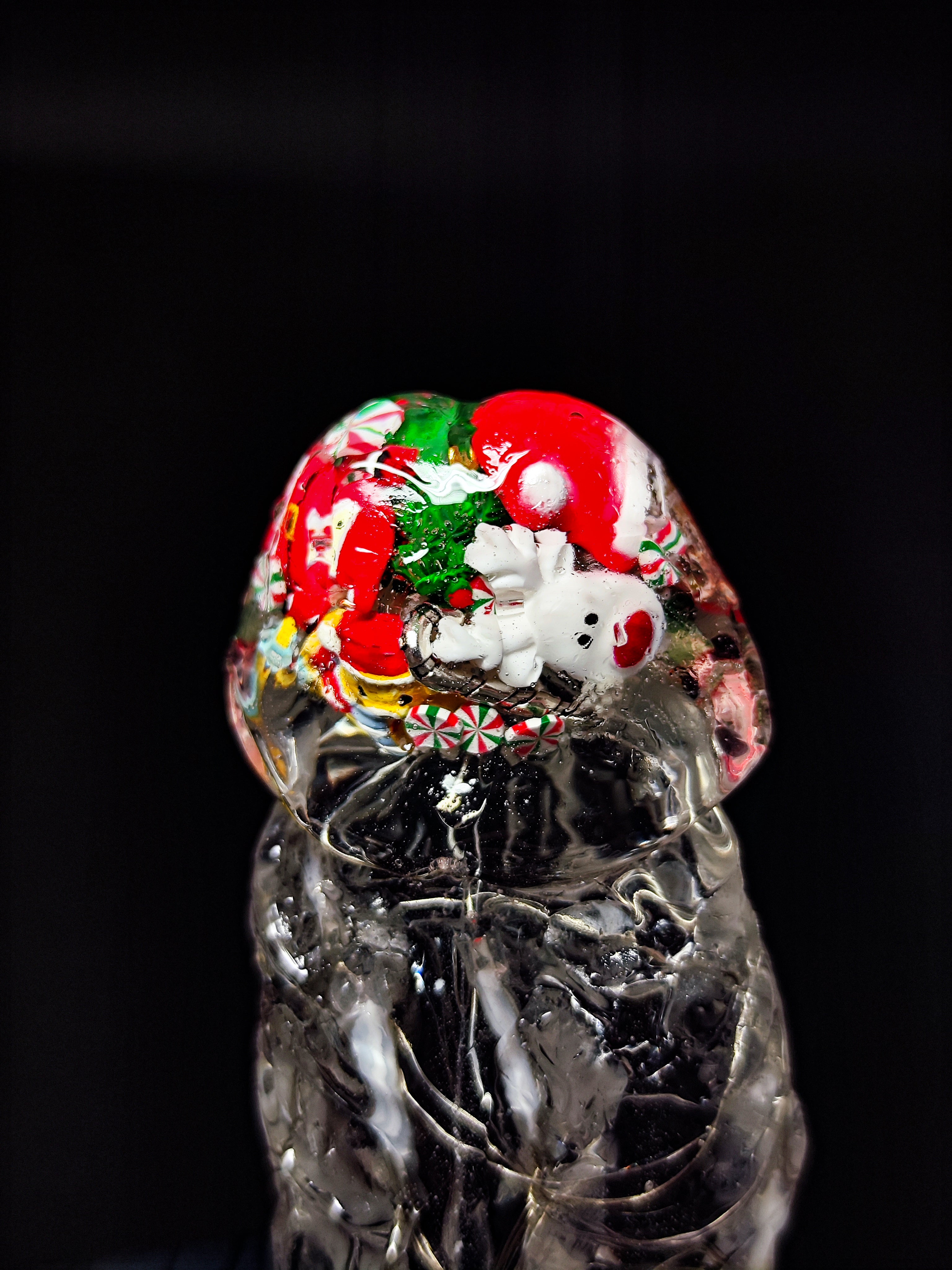 New Year's figure 22 cm with battery-operated garland.