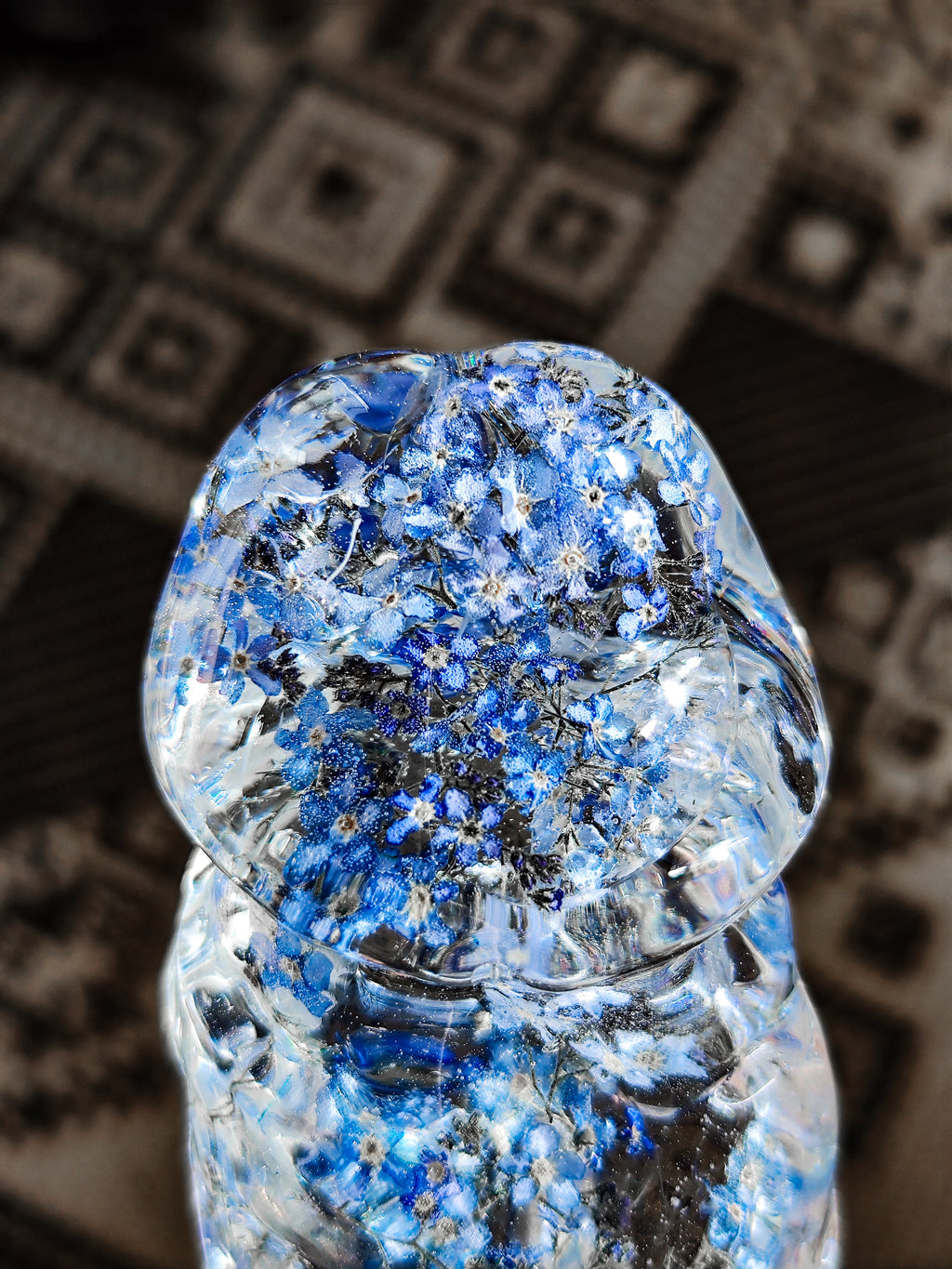 💙 Handmade Epoxy Resin Sculpture Decor – “Forget-Me-Not” 22cm (adults Only)