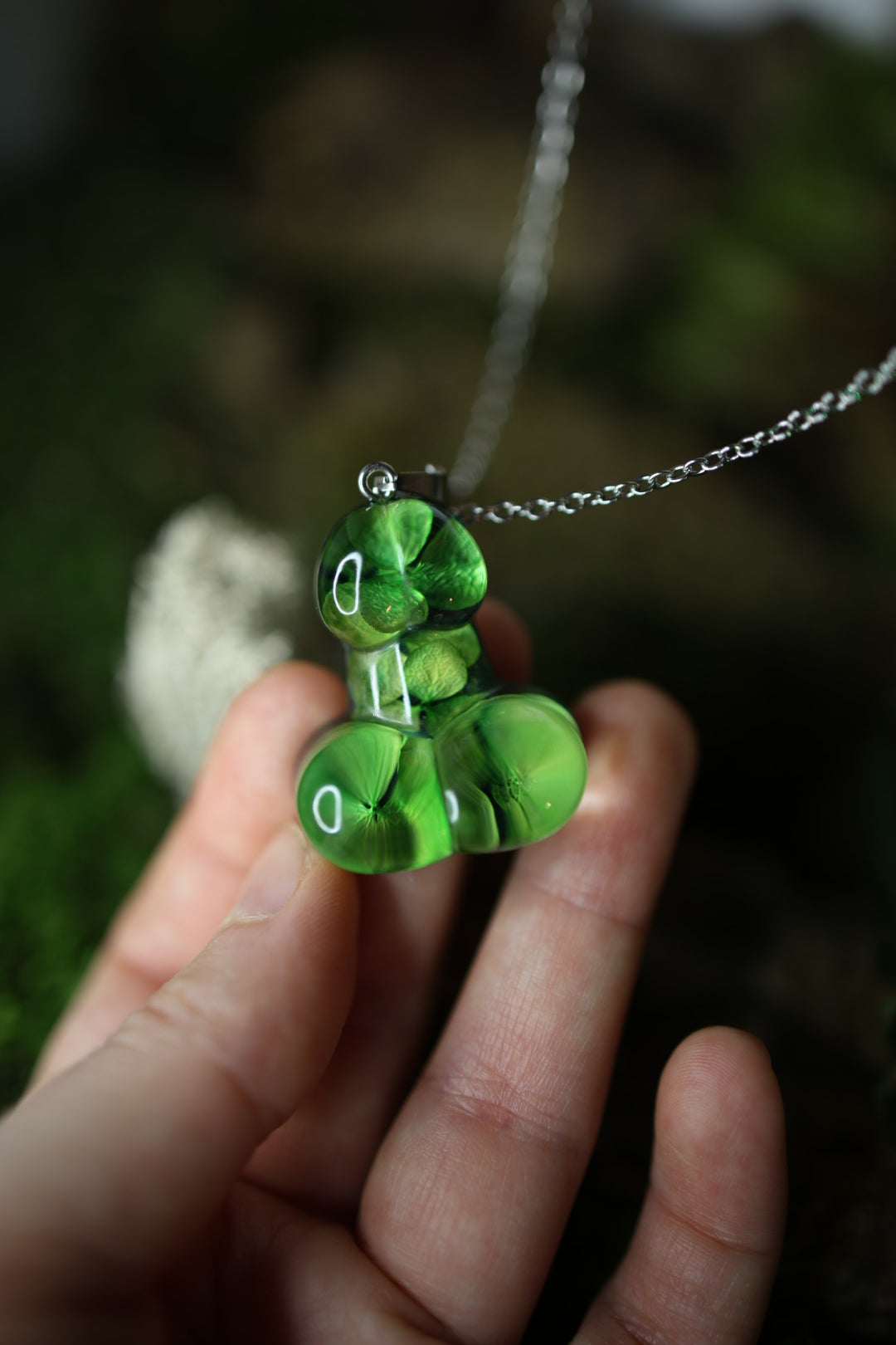 💚Pendant 1.4in|3.6cm with flower (free shipping)