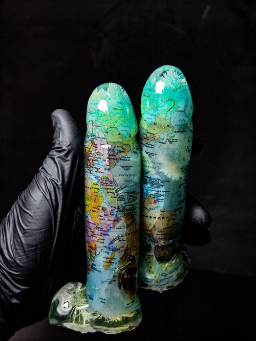 🌎Map of World(16cm|6.3in|free shipping|handmade)