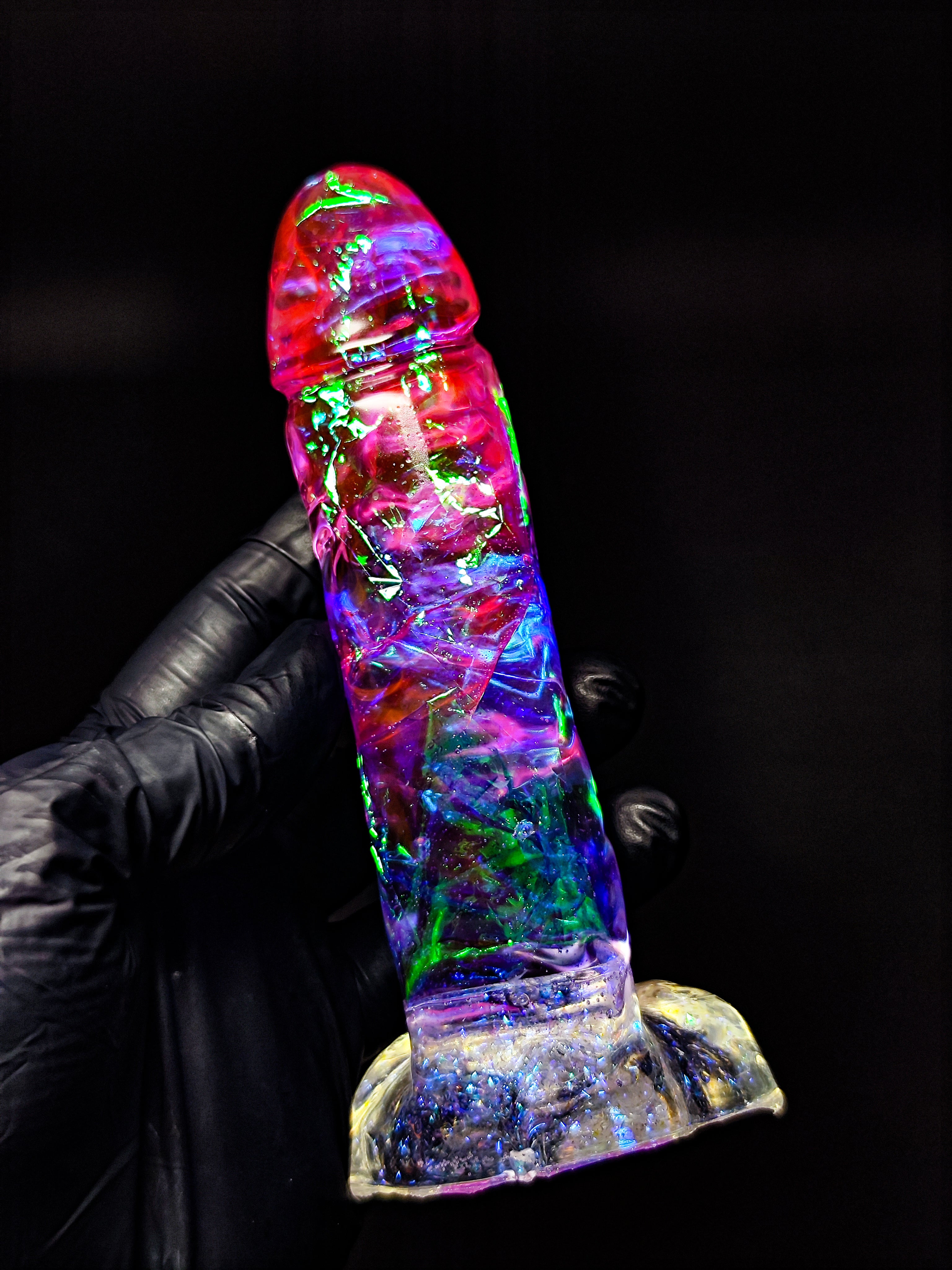 ✨ Handmade Epoxy Resin Sculpture – Cosmic Crystal | Decor & Gift (16cm)