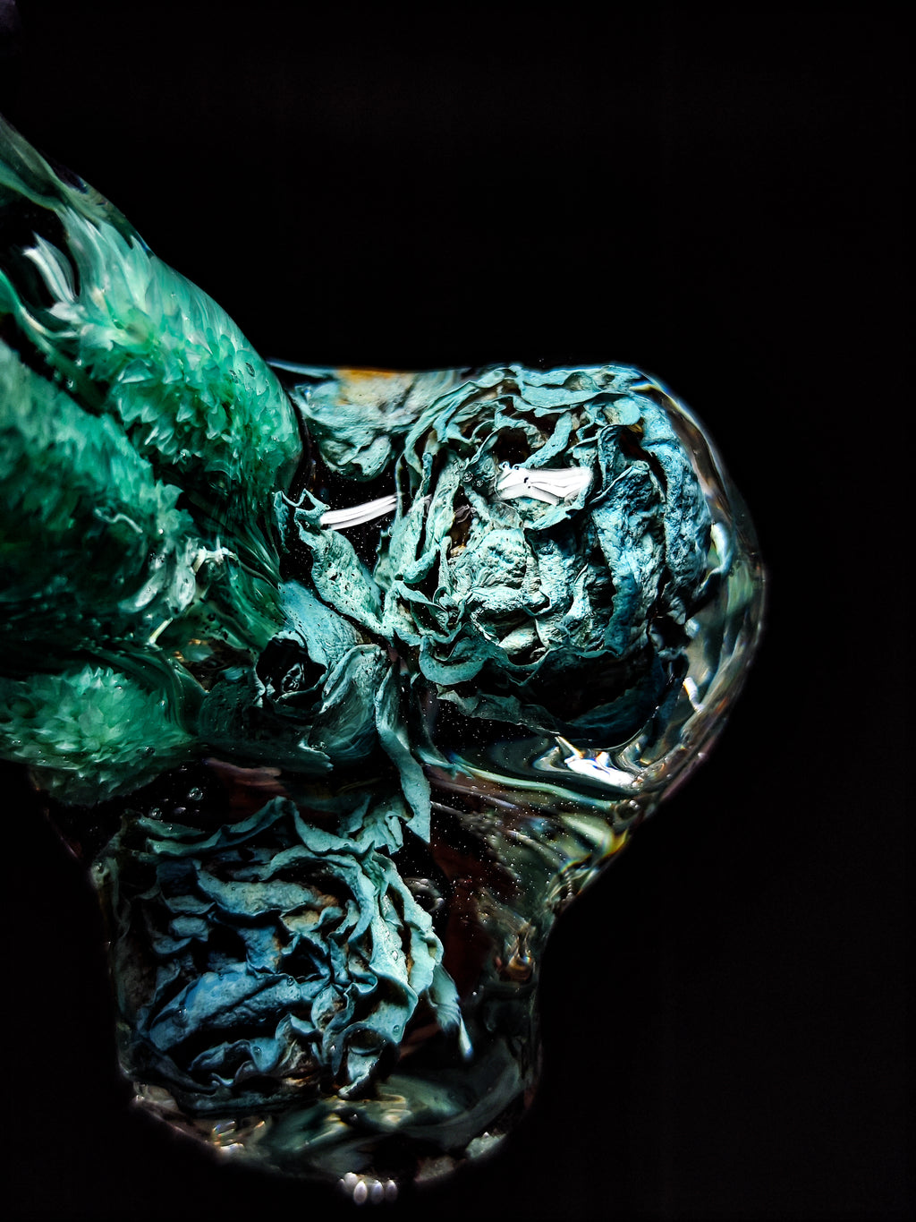 Blue rose 22cm✨Decor figure resin epoxy 🌹