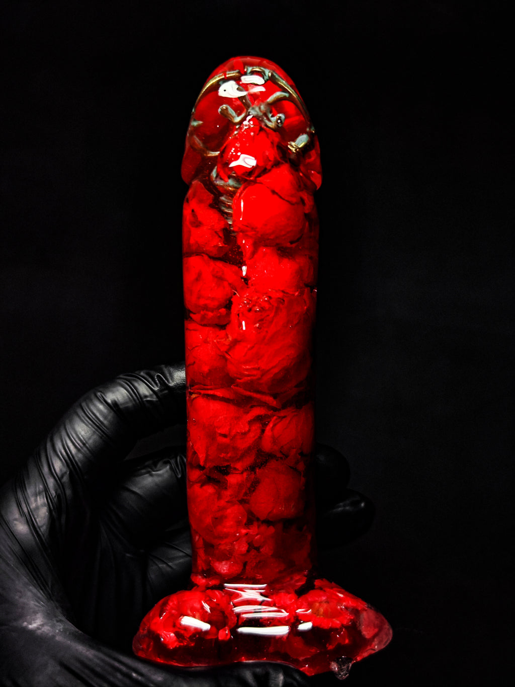 🌹🗝️Sculpture with Red Roses and Key (16cm|6.3in|free shipping)